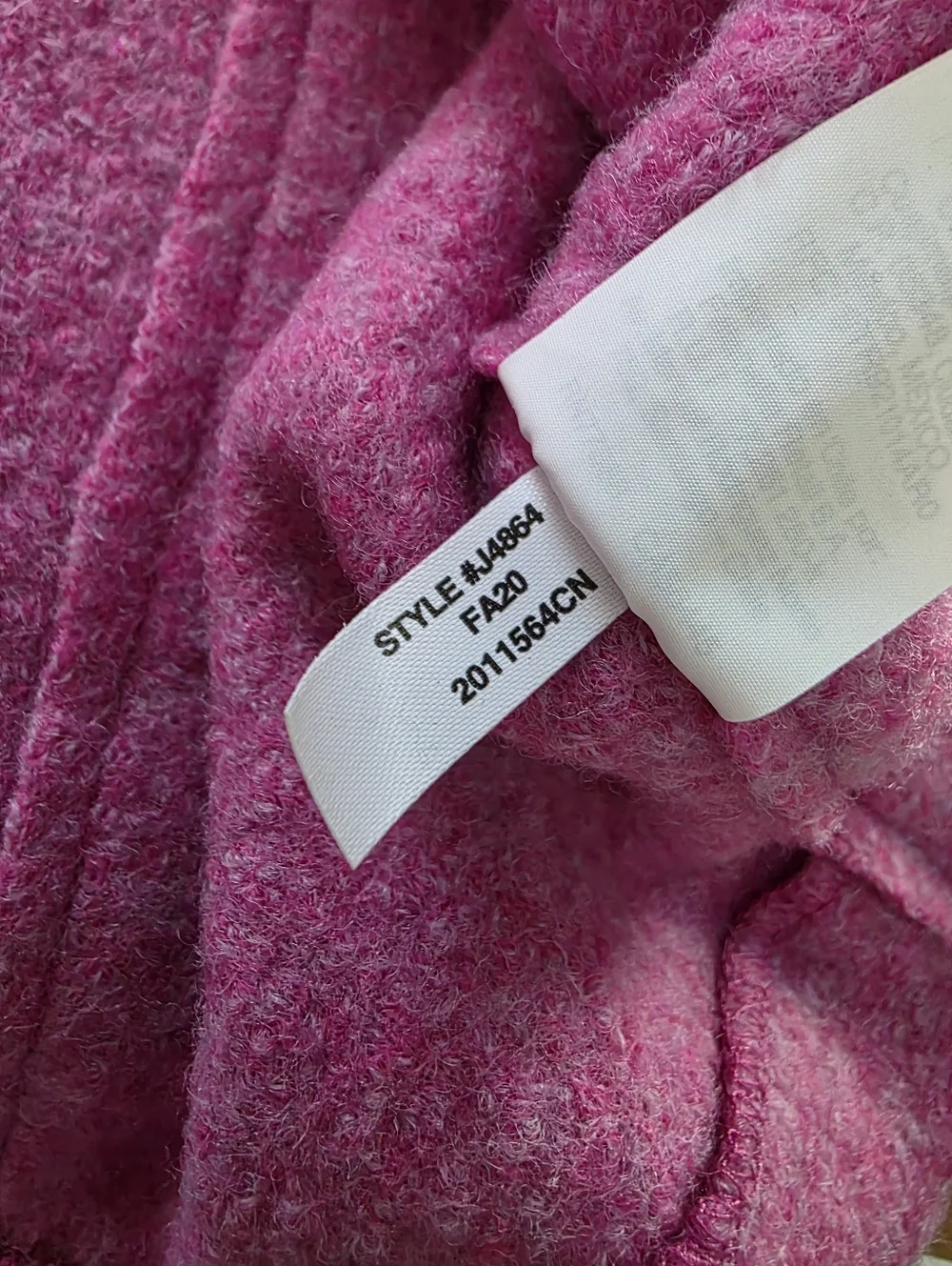 J. Crew Bright Pink Daphne Italian Boiled Wool Coat Size 0 - Picture 11 of 11